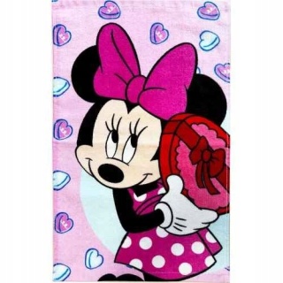 Ręcznik do rąk i twarzy przedszkola MYSZKA MINNIE serduszko 30X50