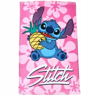 Ręcznik do rąk i twarzy przedszkola Stitch Lilo i Stich różowy 30X50