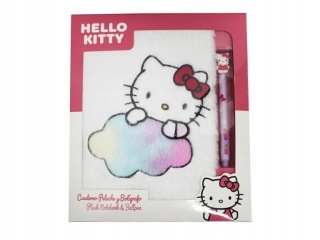 Hello Kitty pluszowy pamiętnik + długopis kotek na chmurce
