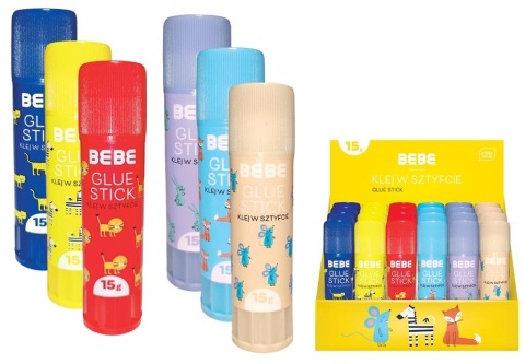 Klej w sztyfcie do papieru i tektury szkolny BEBE KIDS INTERDRUK 1 szt 15 g