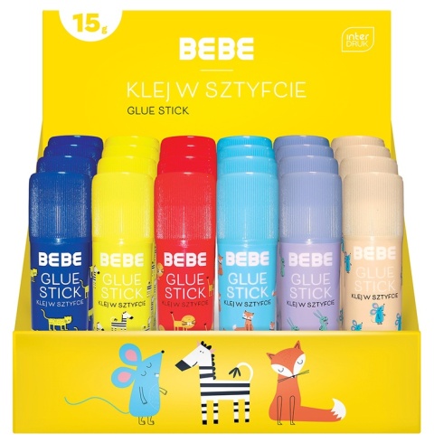 Klej w sztyfcie do papieru i tektury szkolny BEBE KIDS INTERDRUK 1 szt 15 g