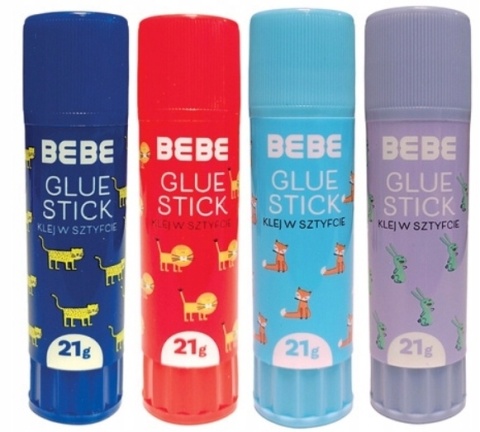 Klej w sztyfcie do papieru i tektury szkolny BEBE KIDS INTERDRUK 1 szt 21 g