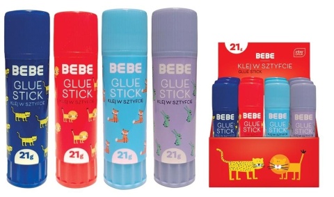 Klej w sztyfcie do papieru i tektury szkolny BEBE KIDS INTERDRUK 1 szt 21 g