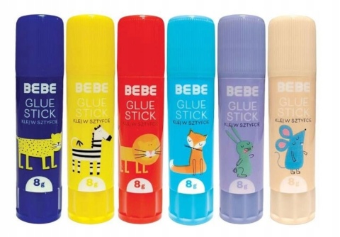 Klej w sztyfcie do papieru i tektury szkolny BEBE KIDS INTERDRUK 1 szt 8 g