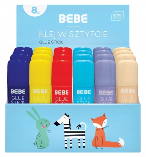 Klej w sztyfcie do papieru i tektury szkolny BEBE KIDS INTERDRUK 1 szt 8 g