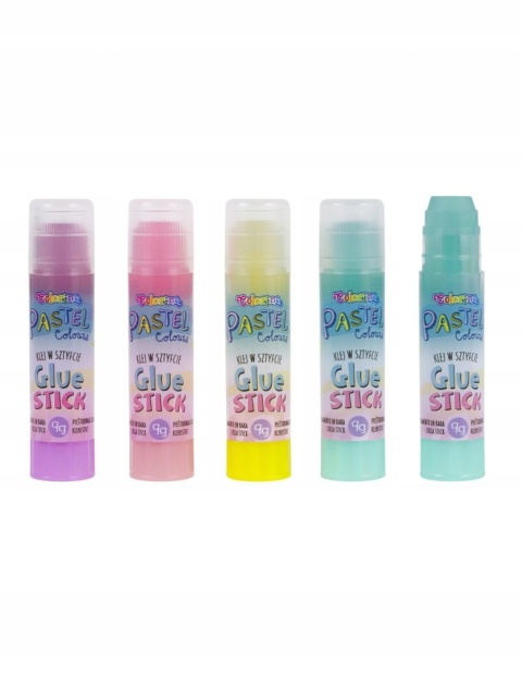 Klej w sztyfcie do papieru wykręcany COLORINO 9g pastel