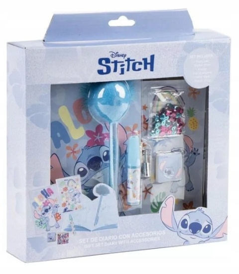 Lilo i Stitch sekretny pamiętnik długopis naklejki cekiny gumka