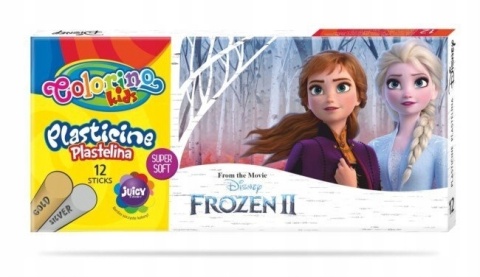 Plastelina 12 kolorów COLORINO KRAINA LODU FROZEN Plastelina 12 kolorów COLORINO KRAINA LODU FROZEN