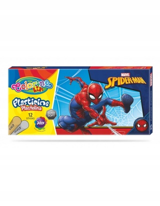 Plastelina 12 kolorów COLORINO SPIDERMAN
