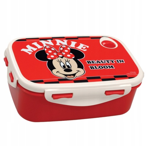 ŚNIADANIÓWKA lunchbox chlebak zamykana z 4 stron uszczelka Myszka Minnie