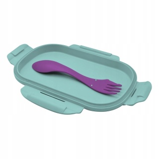 ŚNIADANIÓWKA lunchbox dwukomorowa + sztućce widelec Lilo i Stitch Stich