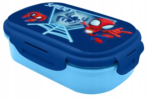 ŚNIADANIÓWKA lunchbox dwukomorowa + sztućce widelec Spidey Spiderman