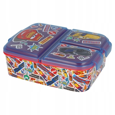 ŚNIADANIÓWKA trzykomorowa lunch box AUTA CARS