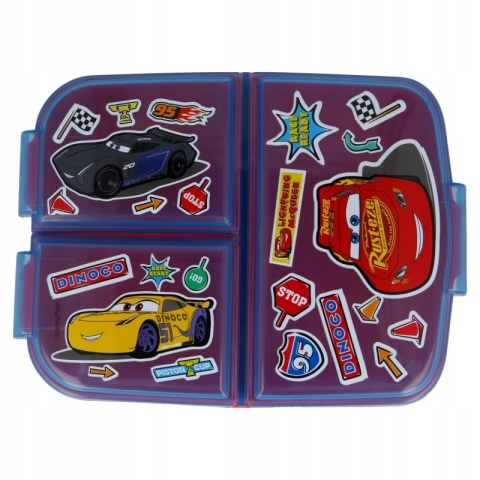 ŚNIADANIÓWKA trzykomorowa lunch box AUTA CARS