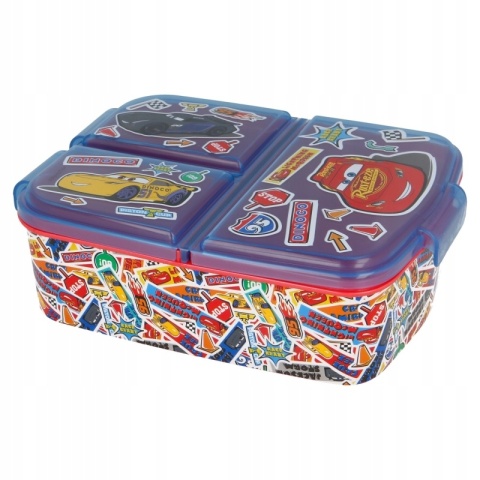 ŚNIADANIÓWKA trzykomorowa lunch box AUTA CARS