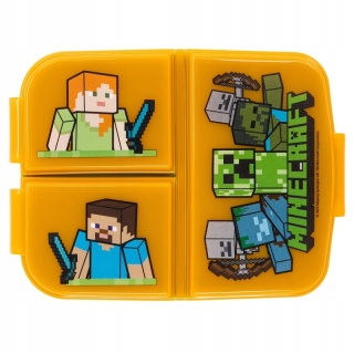 ŚNIADANIÓWKA trzykomorowa lunch box MINECRAFT