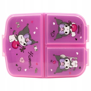 ŚNIADANIÓWKA trzykomorowa z przegródkami lunch box Kuromi Hello Kitty