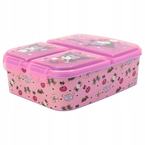 ŚNIADANIÓWKA trzykomorowa z przegródkami lunch box Kuromi Hello Kitty