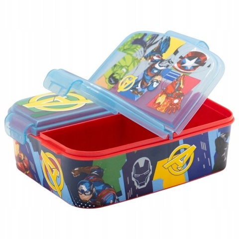 ŚNIADANIÓWKA trzykomorowa z przegródkami lunchbox Avengers