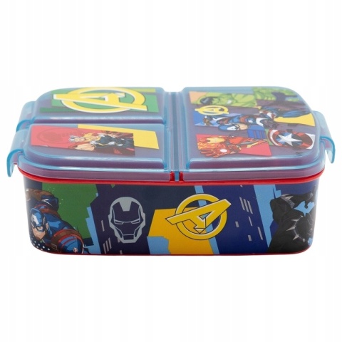 ŚNIADANIÓWKA trzykomorowa z przegródkami lunchbox Avengers