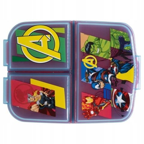 ŚNIADANIÓWKA trzykomorowa z przegródkami lunchbox Avengers