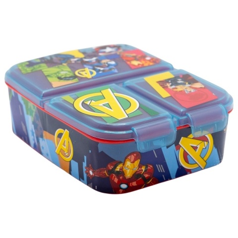ŚNIADANIÓWKA trzykomorowa z przegródkami lunchbox Avengers