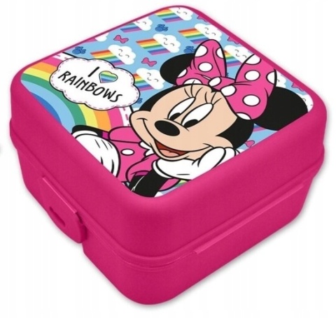Śniadaniówka chlebak LUNCH BOX trzykomorowa dzielona Myszka Minnie