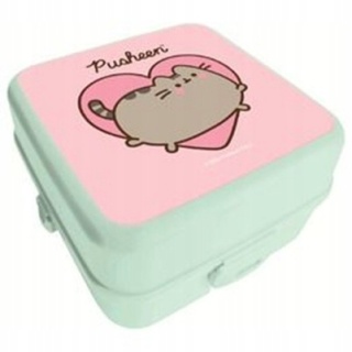 Śniadaniówka chlebak LUNCH BOX trzykomorowa dzielona kot Pusheen mint