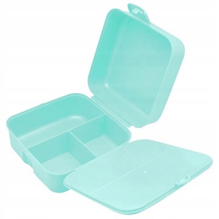 Śniadaniówka chlebak LUNCH BOX trzykomorowa dzielona kot Pusheen mint