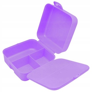 Śniadaniówka chlebak LUNCH BOX trzykomorowa dzielona kot Pusheen violet