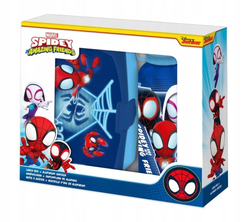 Stich bidon aluminiowy 500ml + śniadaniówka w pudełku Spidey