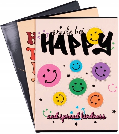 Zeszyt A4 w kratkę 32 Happy Auto Hippie Trippy 3 szt