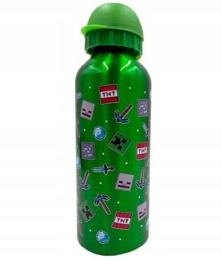 Bidon aluminiowy z ustnikiem MINECRAFT 500ml