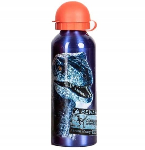 Bidon aluminiowy z ustnikiem PARK JURAJSKI dinozaury 500ml