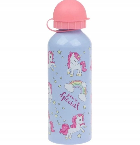 Bidon aluminiowy z ustnikiem UNICORN jednorożec blue YOU'RE SPECIAL 500ml