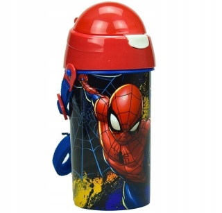 Bidon kubek ze słomką z paskiem SPIDERMAN pasek 500ML