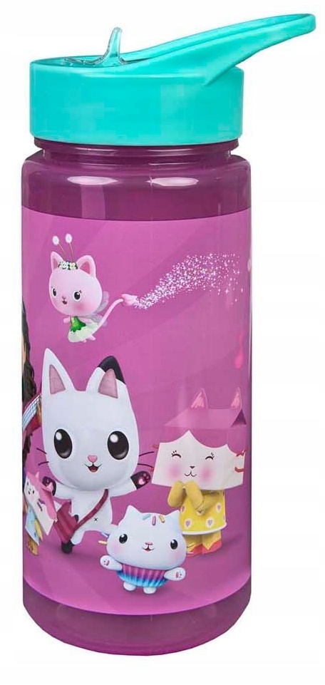 Bidon na wodę 500ml + śniadaniówka z przegródkami KOCI DOMEK GABI