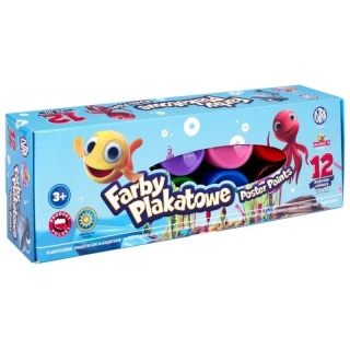 Farby plakatowe Astra 20 ml 12 kolorów Rybka Minimini