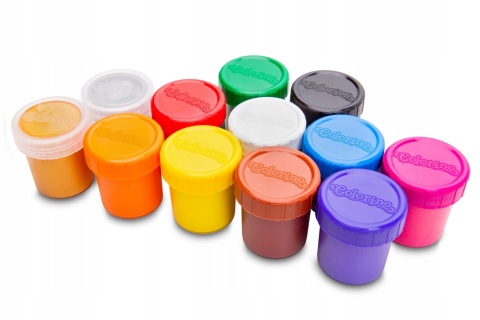 Farby plakatowe Colorino 20 ml 12 kolorów złota srebrna Kraina Lodu Farby plakatowe Colorino 20 ml 12 kolorów złota srebrna Kraina Lodu