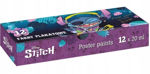 Farby plakatowe Patio 20 ml 12 kolorów Lilo I Stitch Farby plakatowe Patio 20 ml 12 kolorów Lilo I Stitch