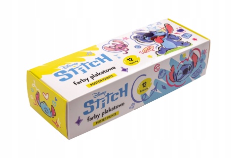 Farby plakatowe szkolne 12 kol 12x20 ml LILO I STITCH Stich
