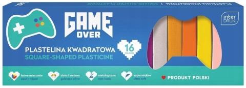 Plastelina kwadratowa 16 kolorów INTERDRUK Plastelina kwadratowa 16 kolorów INTERDRUK