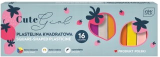 Plastelina kwadratowa 16 kolorów INTERDRUK
