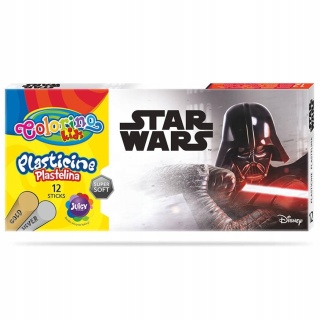 Plastelina okrągła 12 kolorów COLORINO STAR WARS gwiezdne wojny