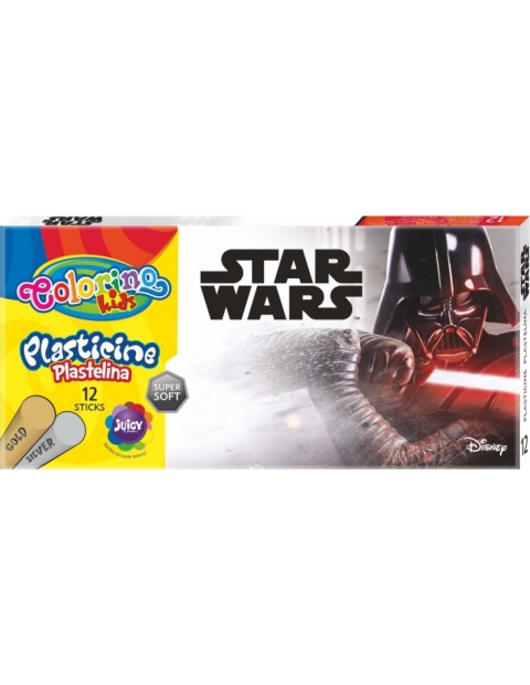Plastelina okrągła 12 kolorów COLORINO STAR WARS gwiezdne wojny