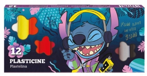 Plastelina okrągła 12 kolorów Lilo I Stitch Stich Plastelina okrągła 12 kolorów Lilo I Stitch Stich