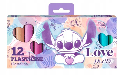 Plastelina okrągła pastelowa 12 kolorów Lilo I Stitch Stich Pastel Plastelina okrągła pastelowa 12 kolorów Lilo I Stitch Stich Pastel
