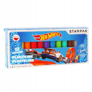 Plastelina szkolna 12 kolorów HOT WHEELS
