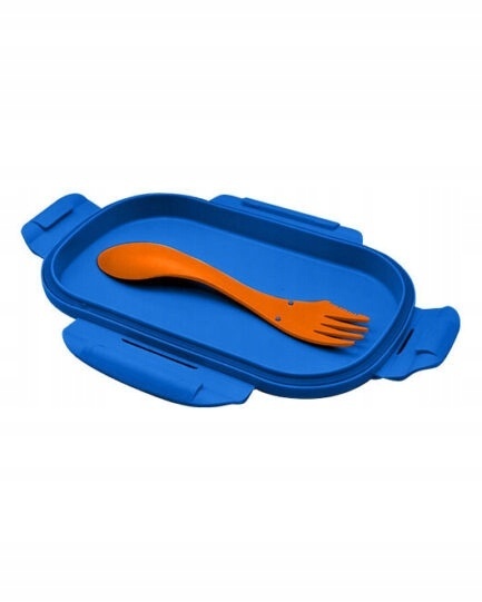 ŚNIADANIÓWKA lunchbox dwukomorowa + sztućce widelec HOT WHEELS