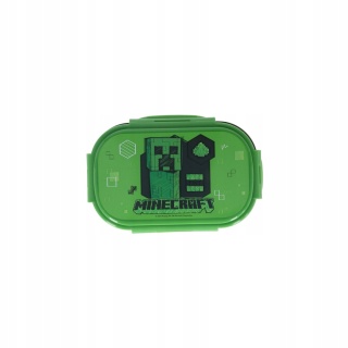ŚNIADANIÓWKA lunchbox dwukomorowa + sztućce widelec MINECRAFT
